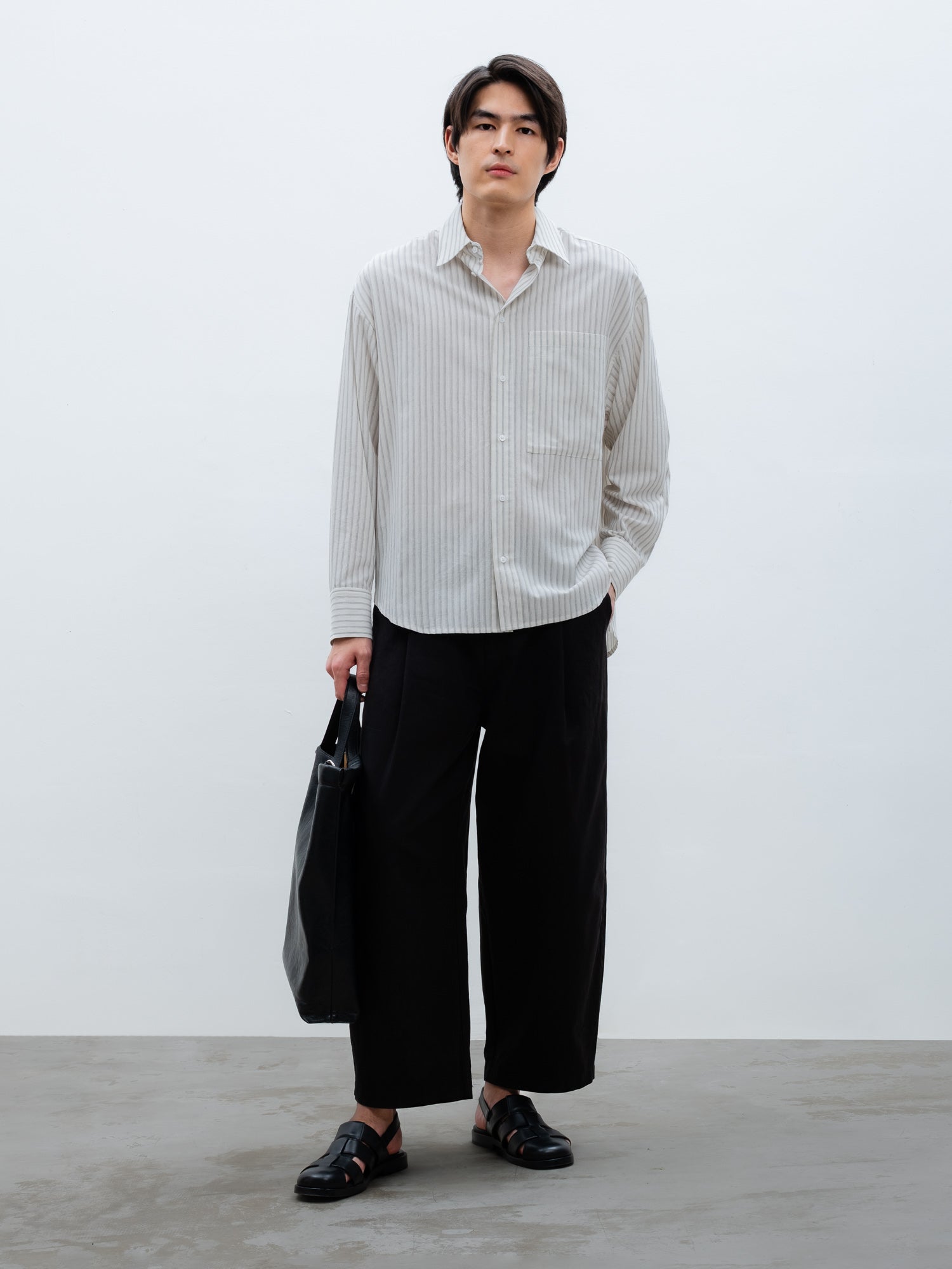 Sero Shirt in Black Stripe